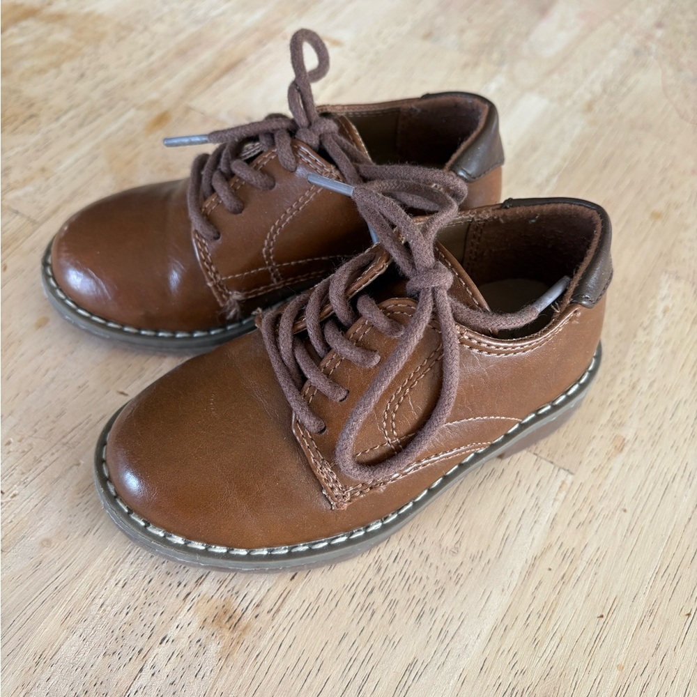 Classic Brown Boys Dress Shoes
